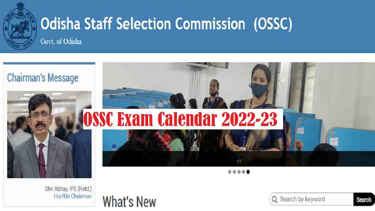 Download OSSC Exam Calendar 2022-23
