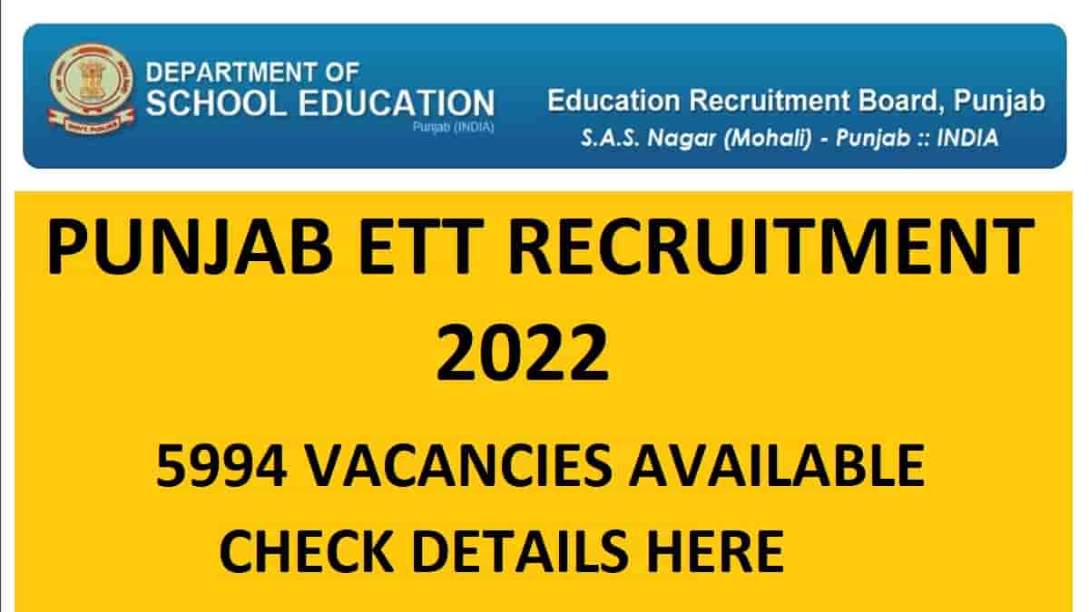 Punjab ETT Recruitment 2022