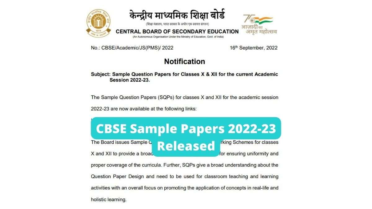 Examples of CBSE 2022-23 documents