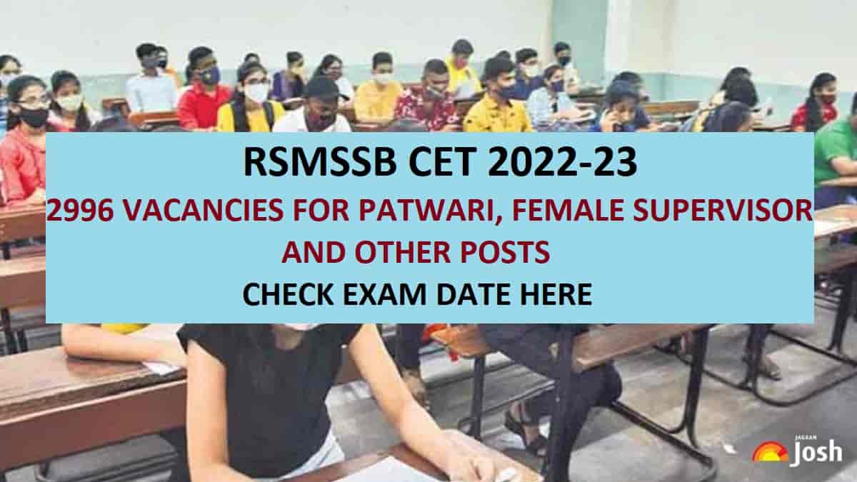 RSMSSB CET Recruitment 2022