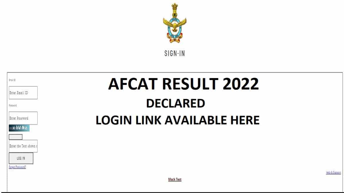 AFCAT 2 Result 2022 