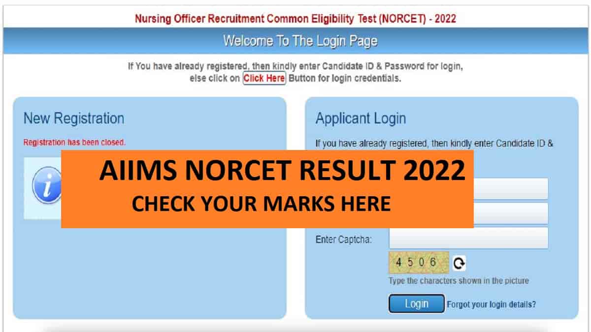 AIIMS NORCET Result 2022