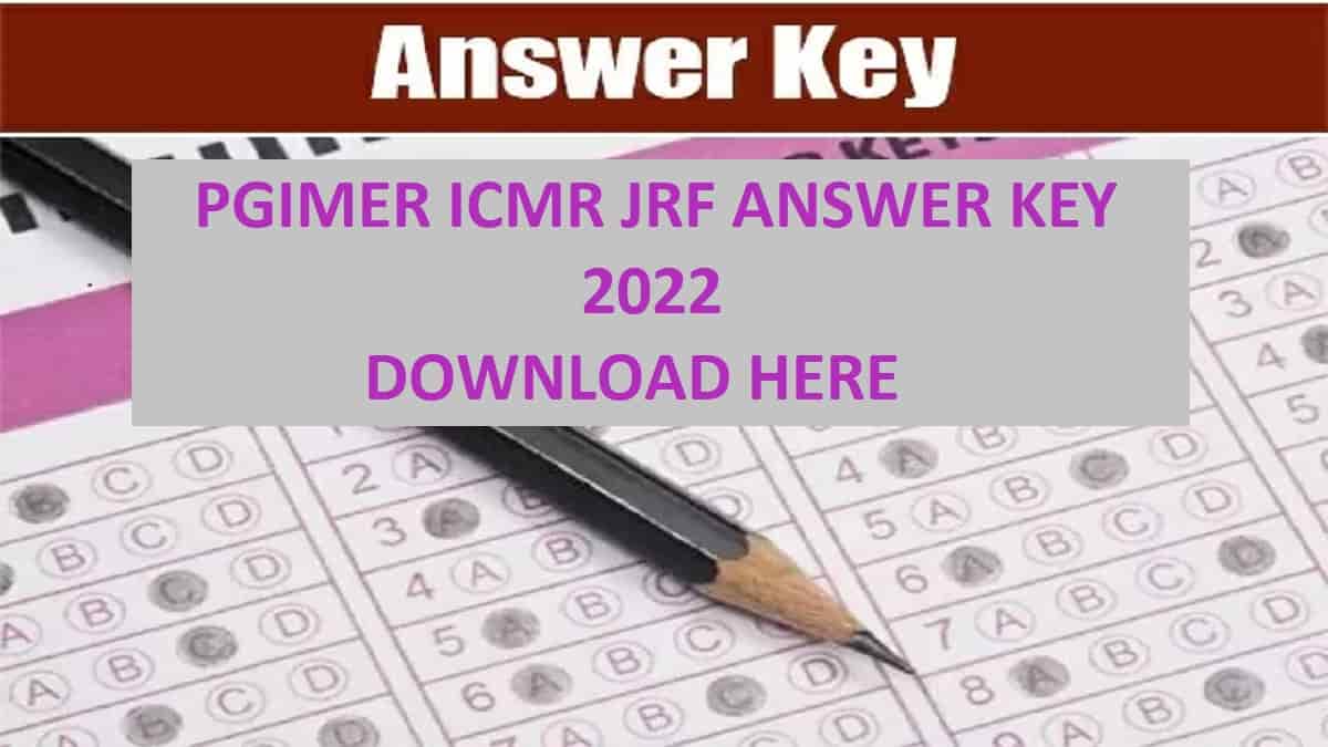 PGIMER ICMR JRF Answer Key 2022
