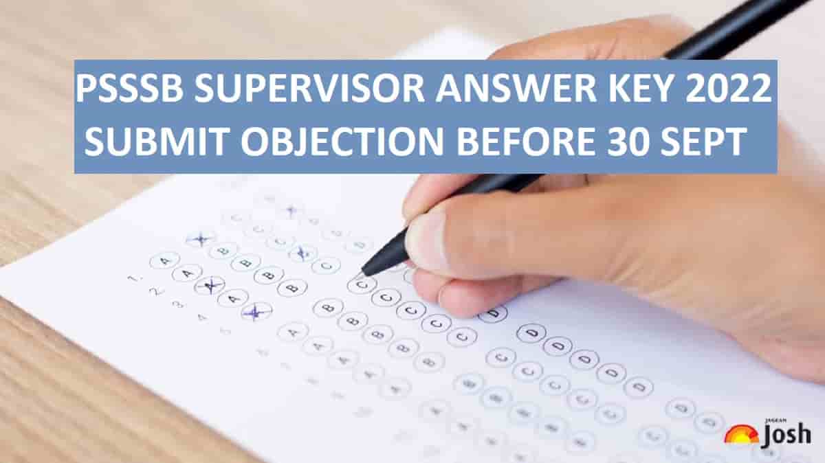 PSSSB Anganwadi Supervisor Answer Key 2022