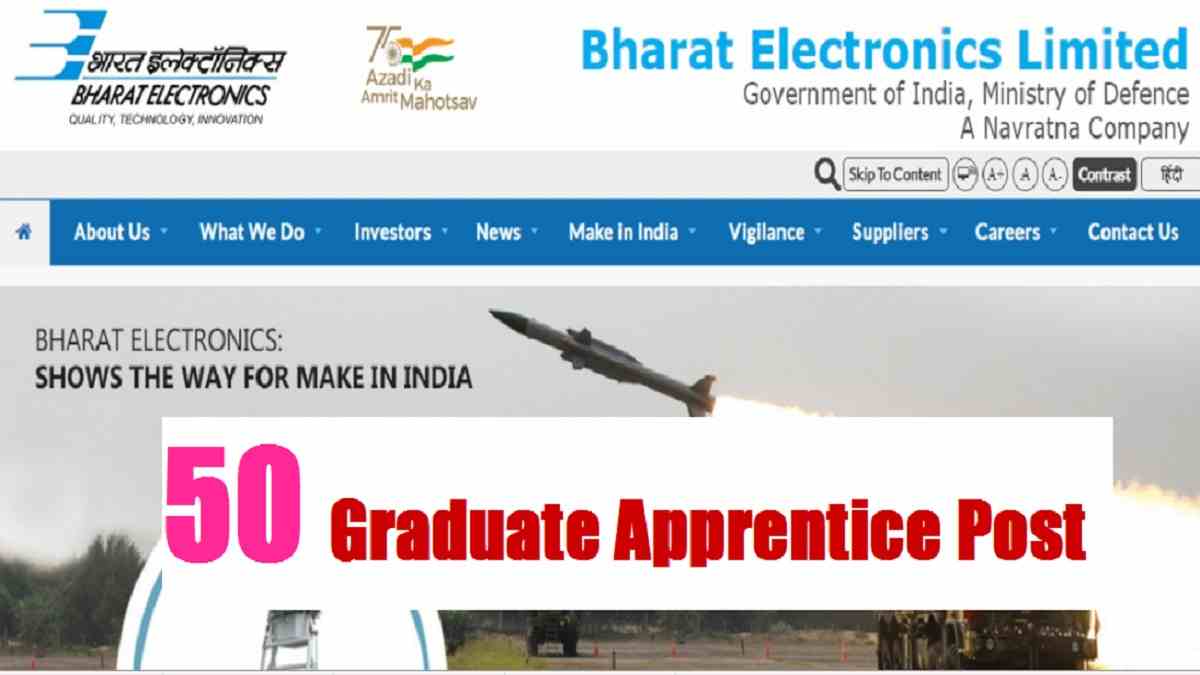 BEL Ghaziabad Apprentice Recruitment 2022