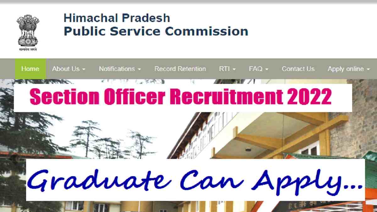 HPPSC Section Officer Recruitment 2022