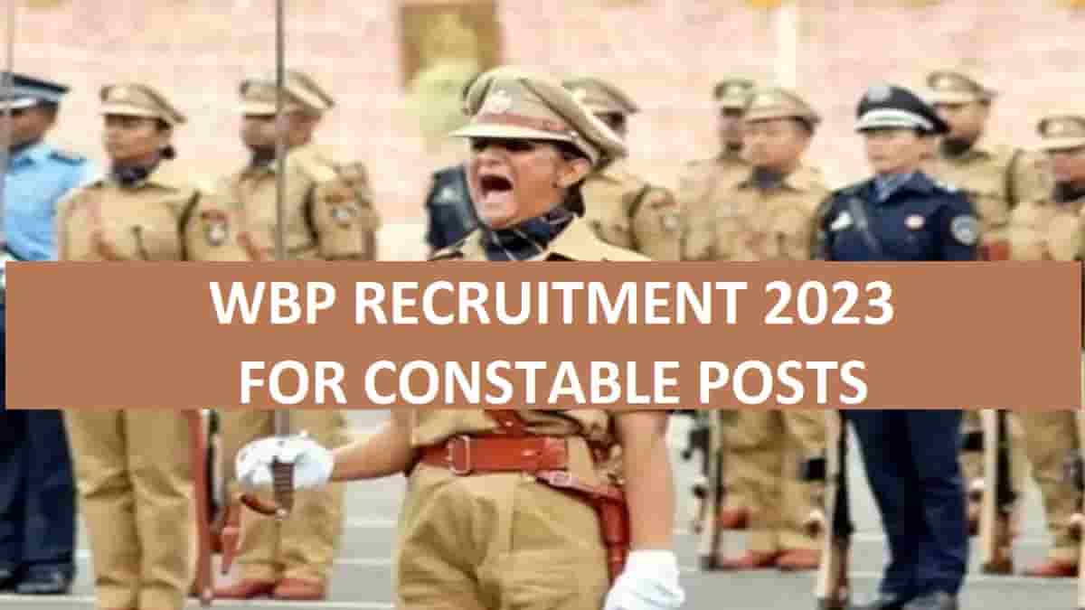 WBP Recruitment 2023