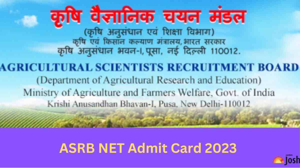 ASRB NET ADMIT CARD 2023 OUT