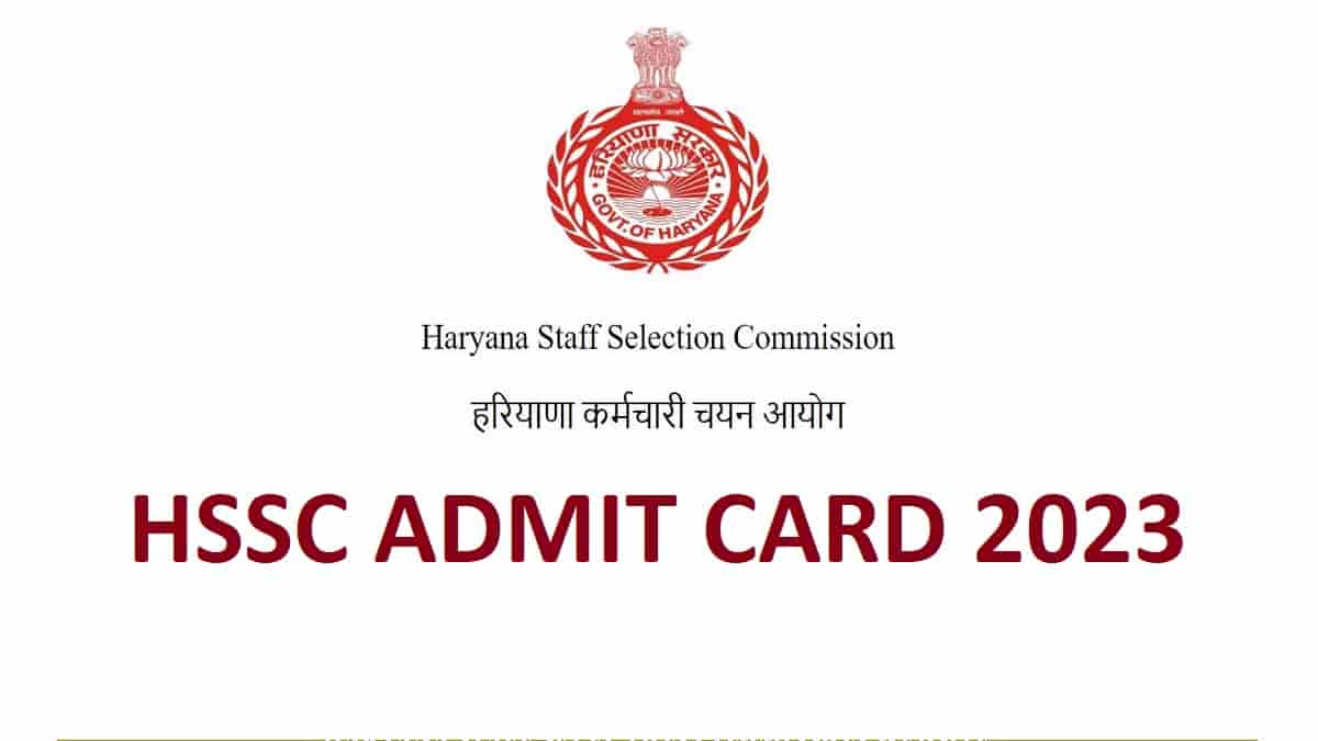 HSSC TGT Admit Card 2023