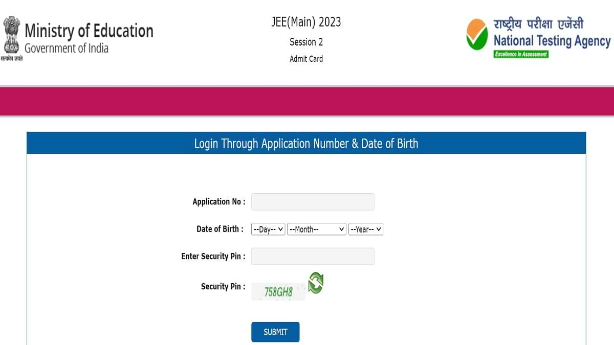 JEE Main 2023 Admit Card Session 2