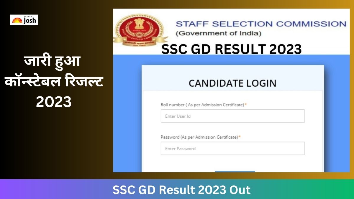 SSC GD Constable Result 2023 Out