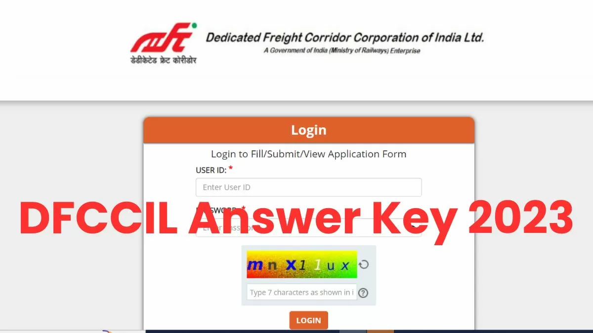 DFCCIL Answer Key 2023