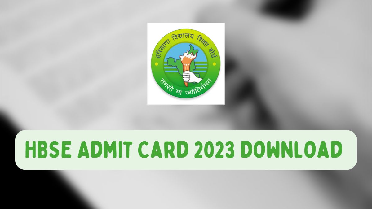 Check HBSE Admit Card 2023