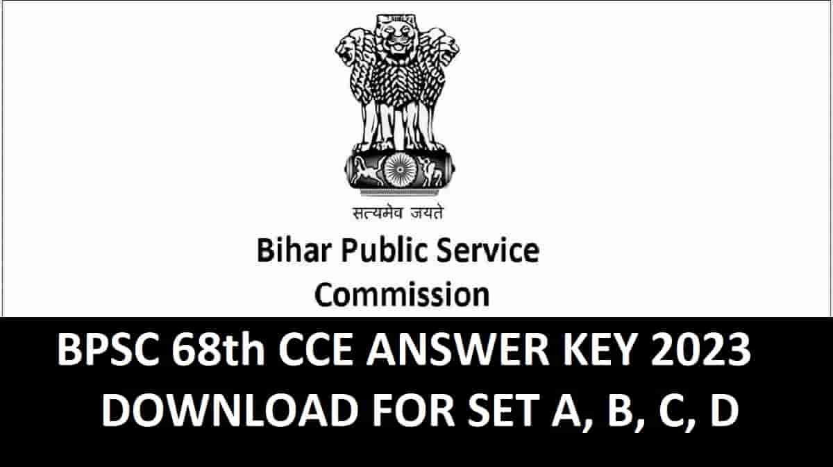 BPSC CCE 68th Answer Key 2023