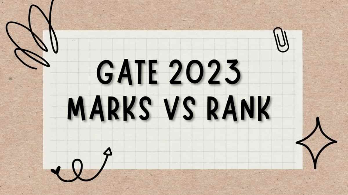 GATE Marks Vs Rank