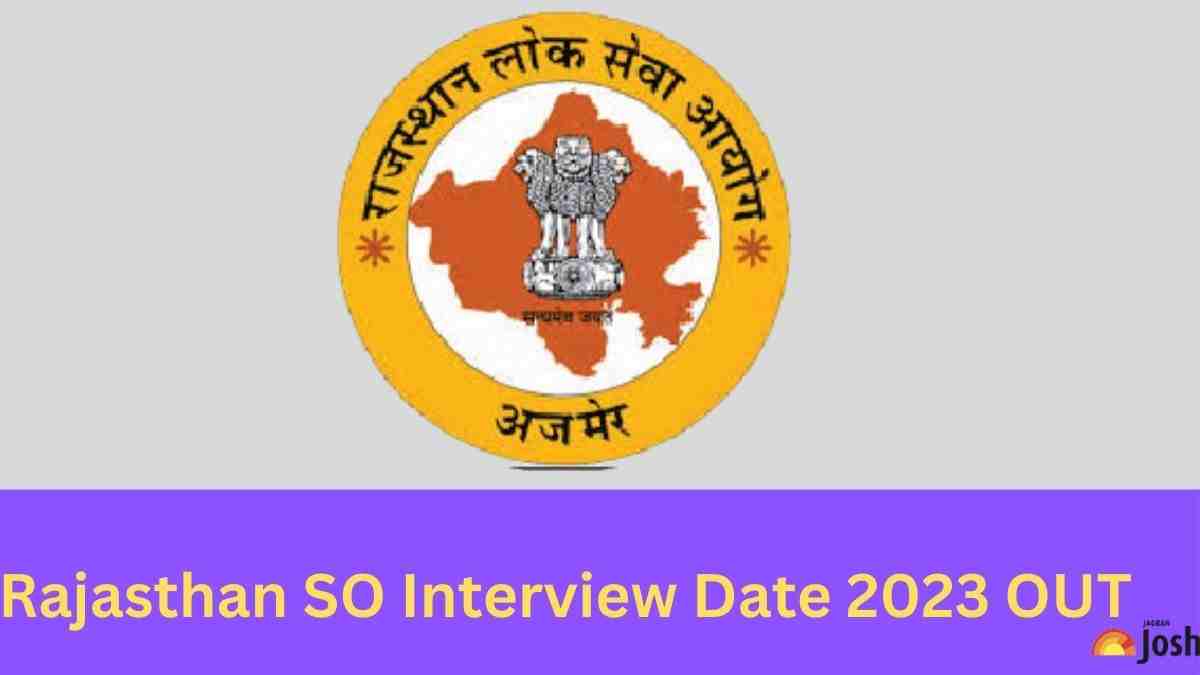 RPSC SO Interview Date