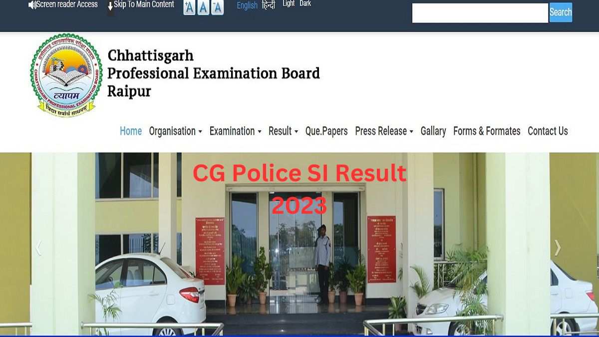  CG Police SI Result 2023