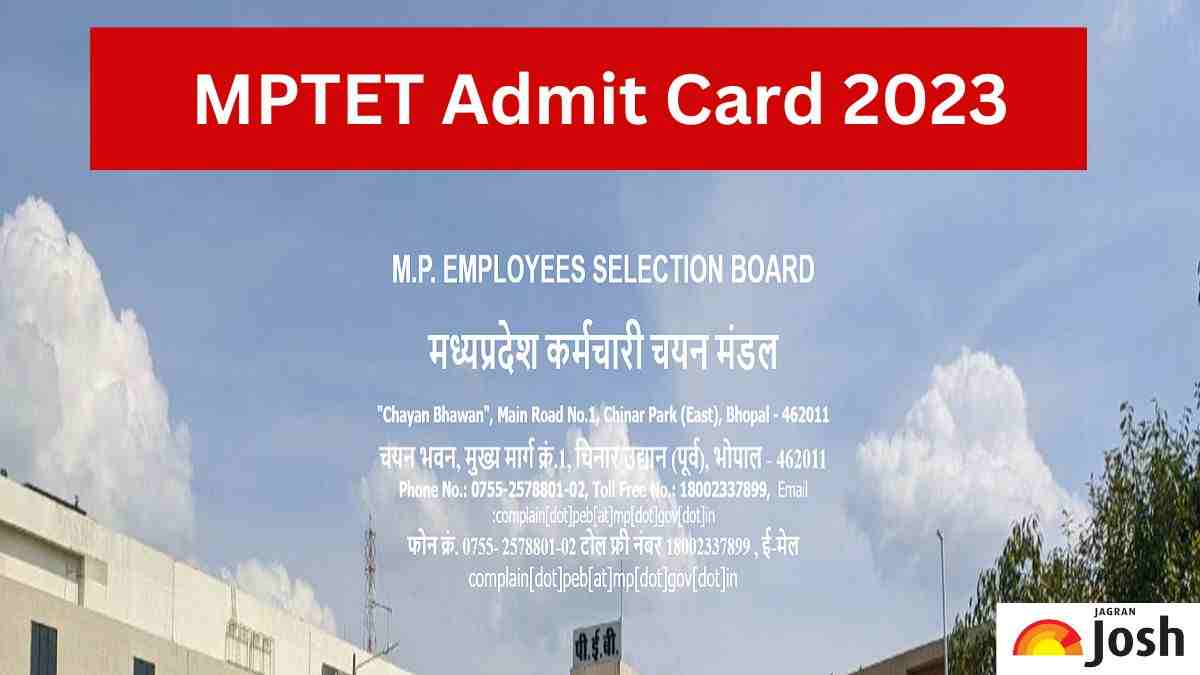 MPTET Admit card 2023