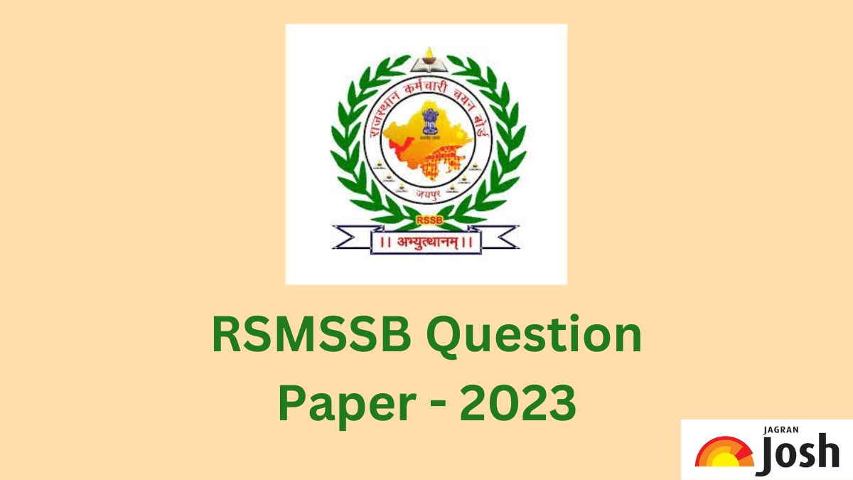 RSMSSB Question Paper 2023 
