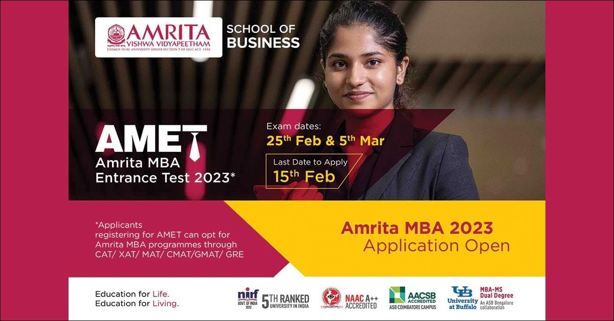 Amrita School of Business Admissions 2023