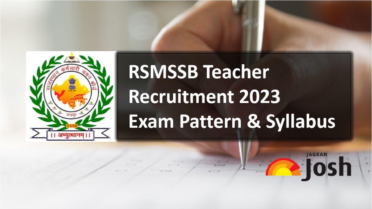 RSMSSB Teacher Recruitment Exam Begins from 25th Feb 2023