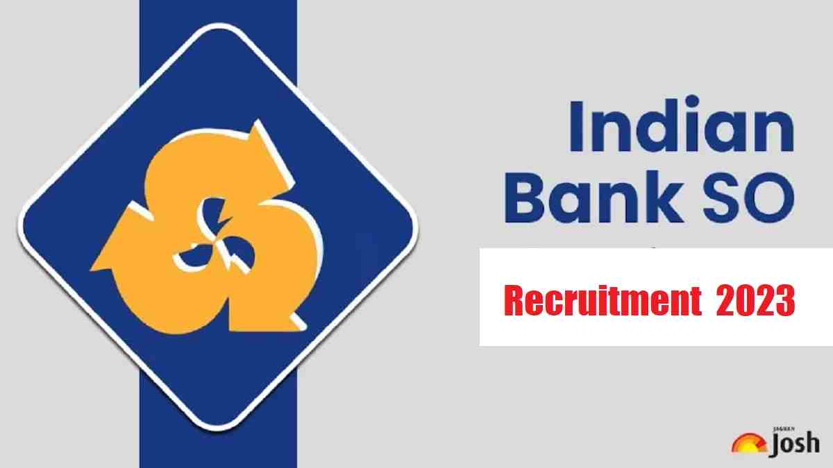 Indian Bank SO Recruitment 2023 For Specialist Officer Posts