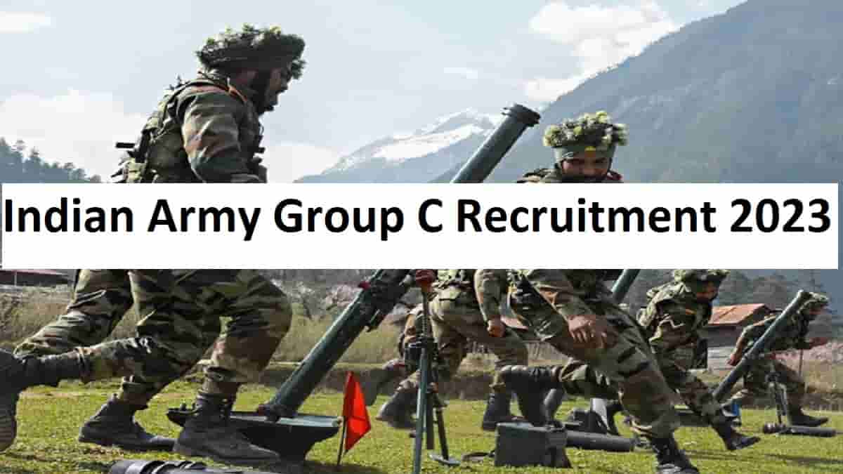 भारतीय सेना ग्रुप सी भर्ती 2023