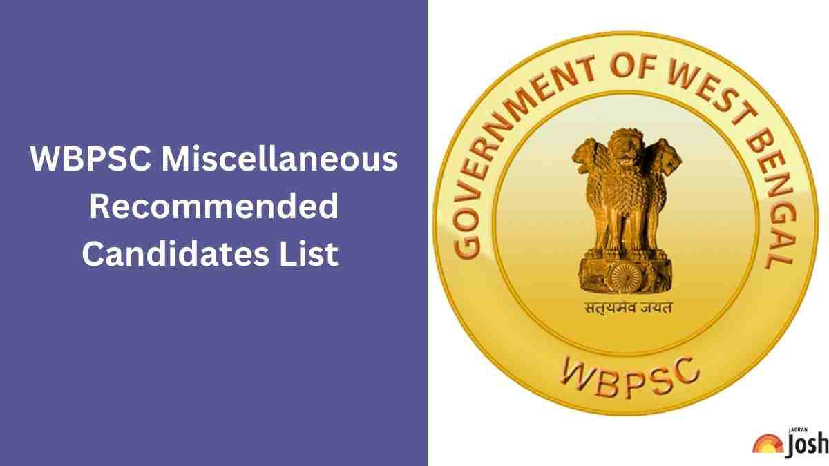  WBPSC Miscellaneous 2023 Recommended Candidates