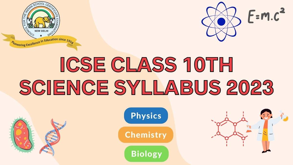 ICSE Board Class 10th Science Syllabus for 2022-23 Session Year: Download Free PDF