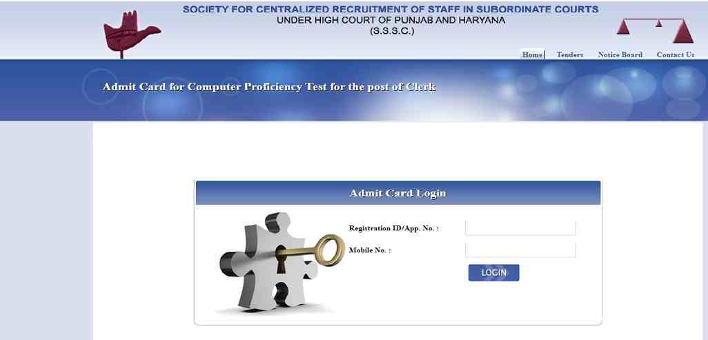 Punjab and Haryana High Court Clerk CPT Admit Card 2022