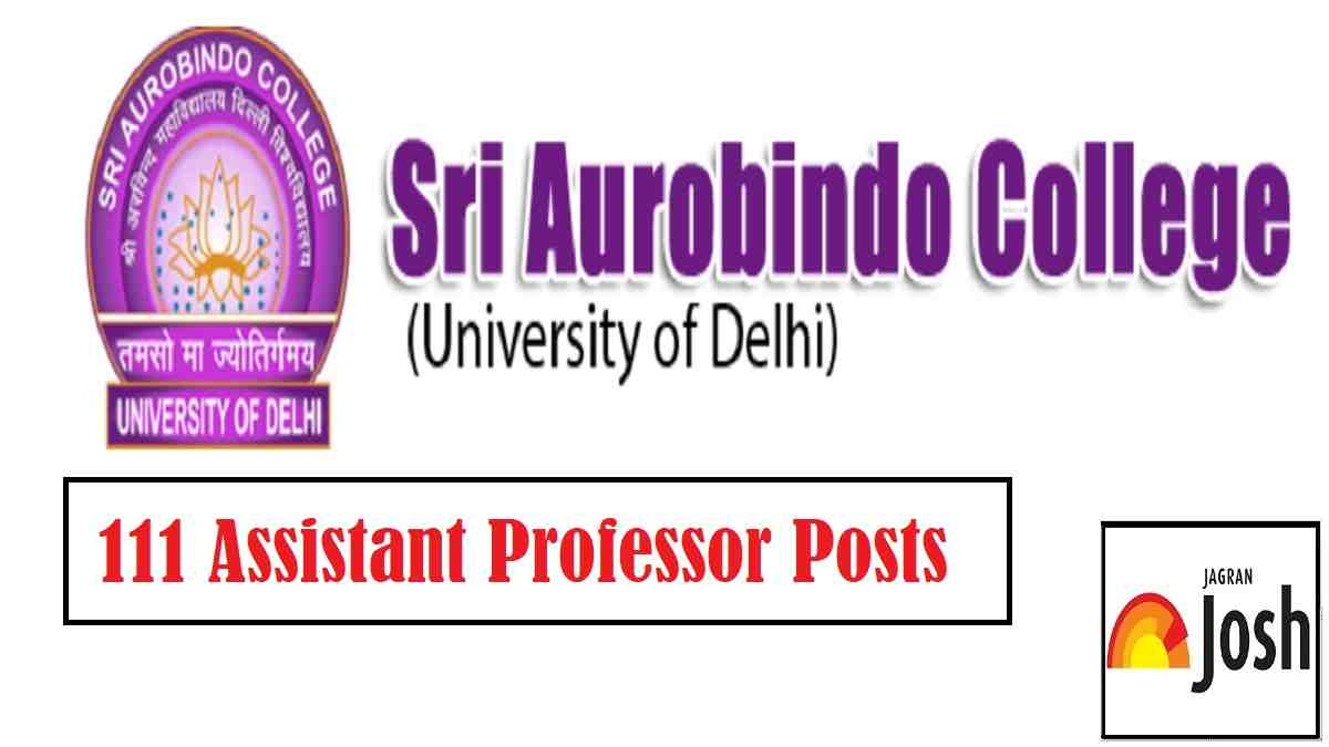 Sri Aurobindo College DU Recruitment 2023