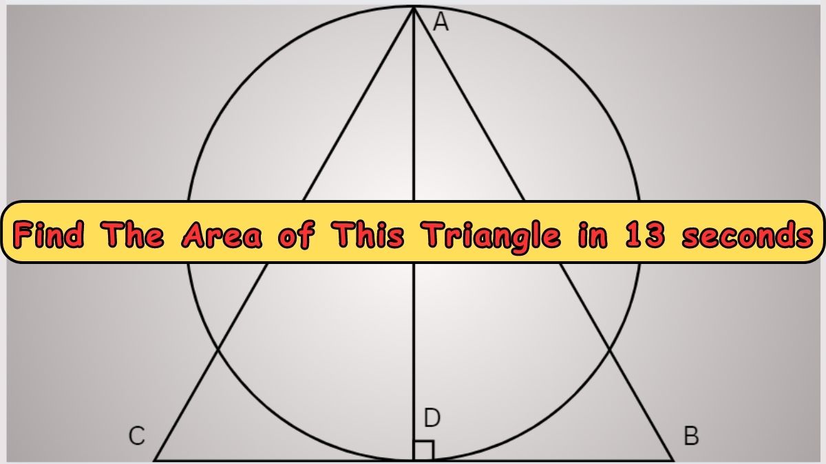 Can You Solve this Mensuration Math Riddle Question to Find The Area of This Triangle