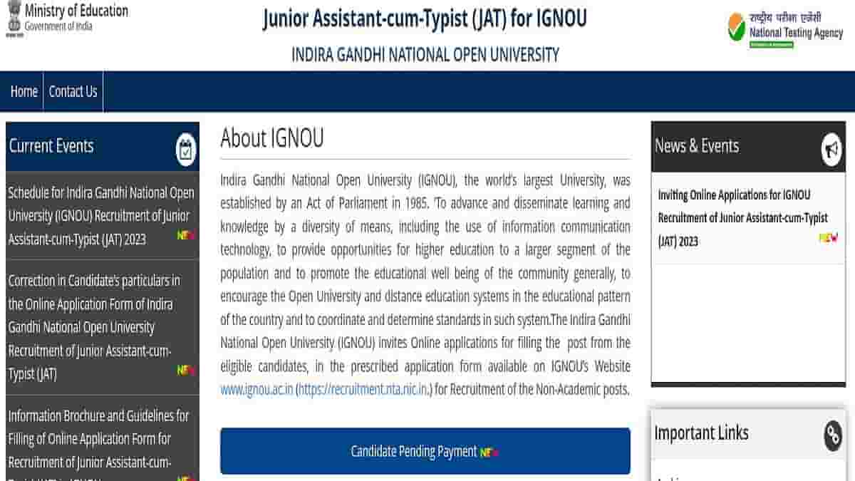 IGNOU JAT Admit Card 2023