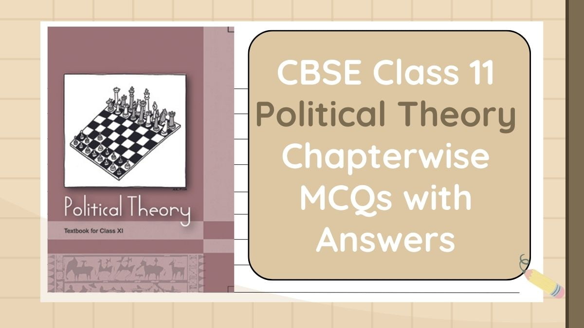 CBSE Chapterwise MCQs for Political Theory, Political Science Class 11 NCERT from the Revised Syllabus (2023 - 2024)