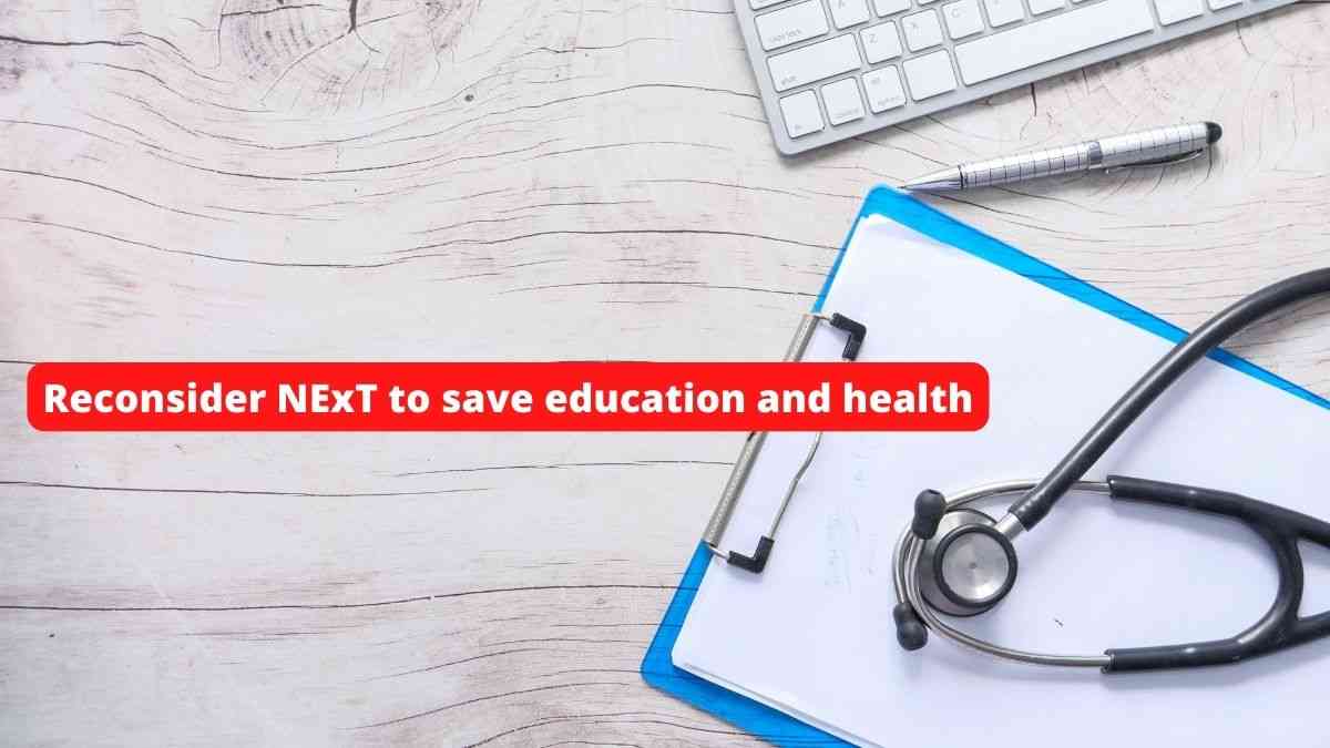 Reconsider NExT to save education and health