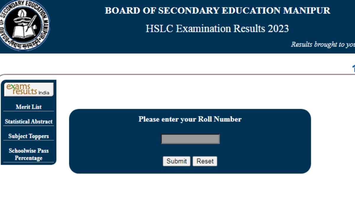 Manipur HSLC 10th Result 2023