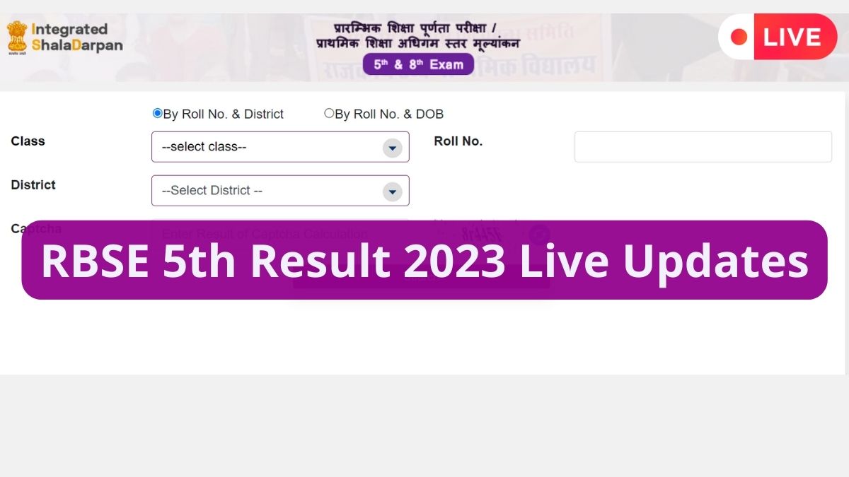 Get here latest updates and news here for Rajasthan RBSE 5th Result at rajshaladarpan.nic.in