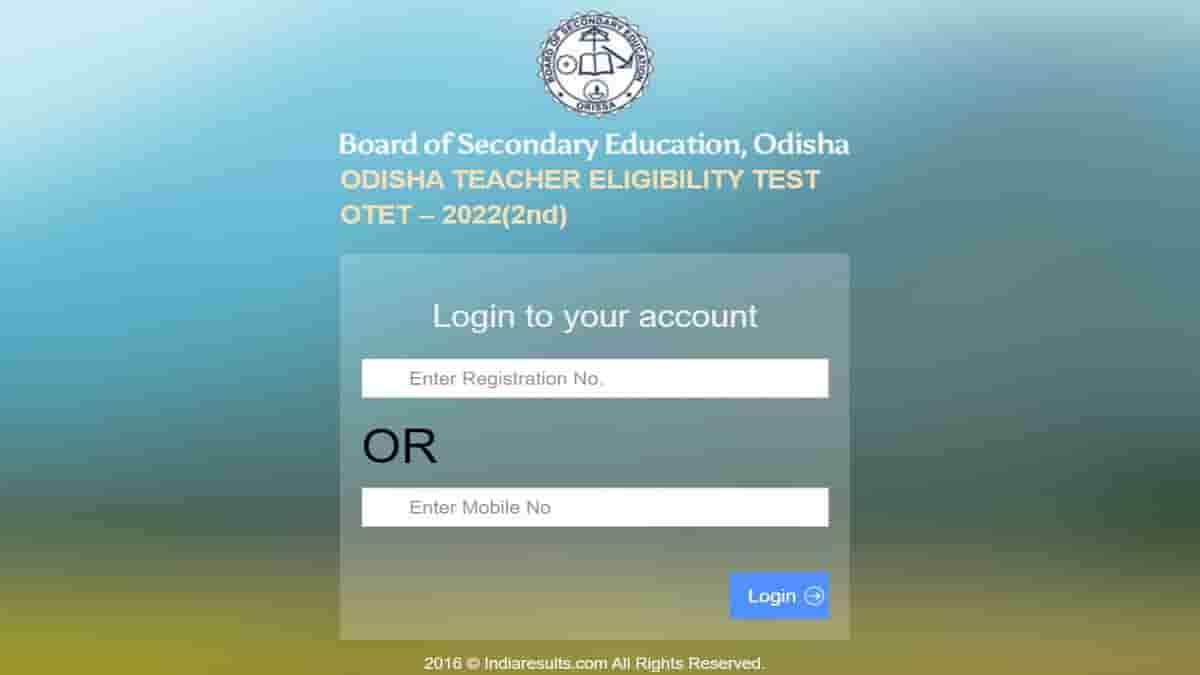 OTET Admit Card 2023