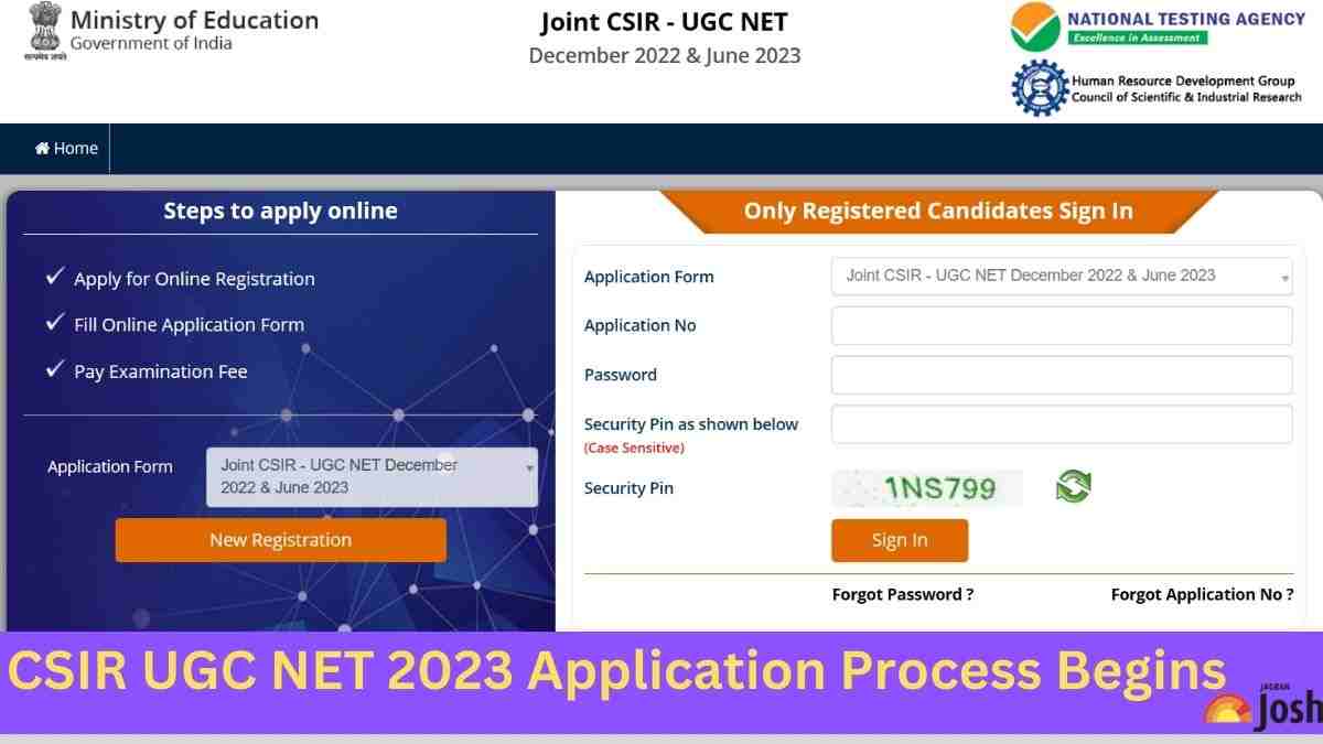 CSIR UGC NET 2023 APPLICATION PROCESSS BEGINS