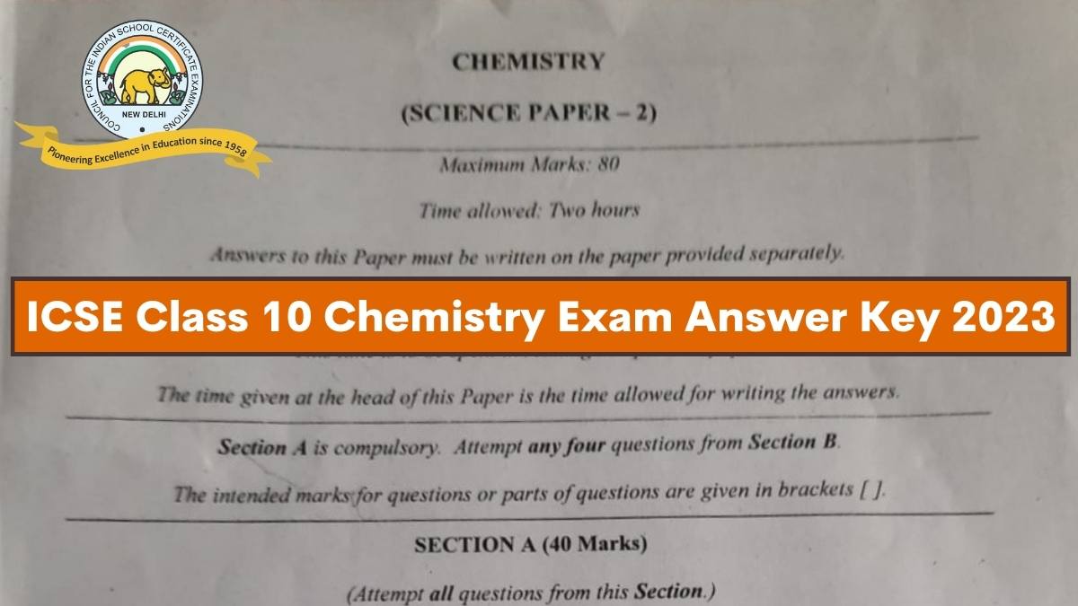 Get here ICSE Class 10 Chemistry Answer Key 2023