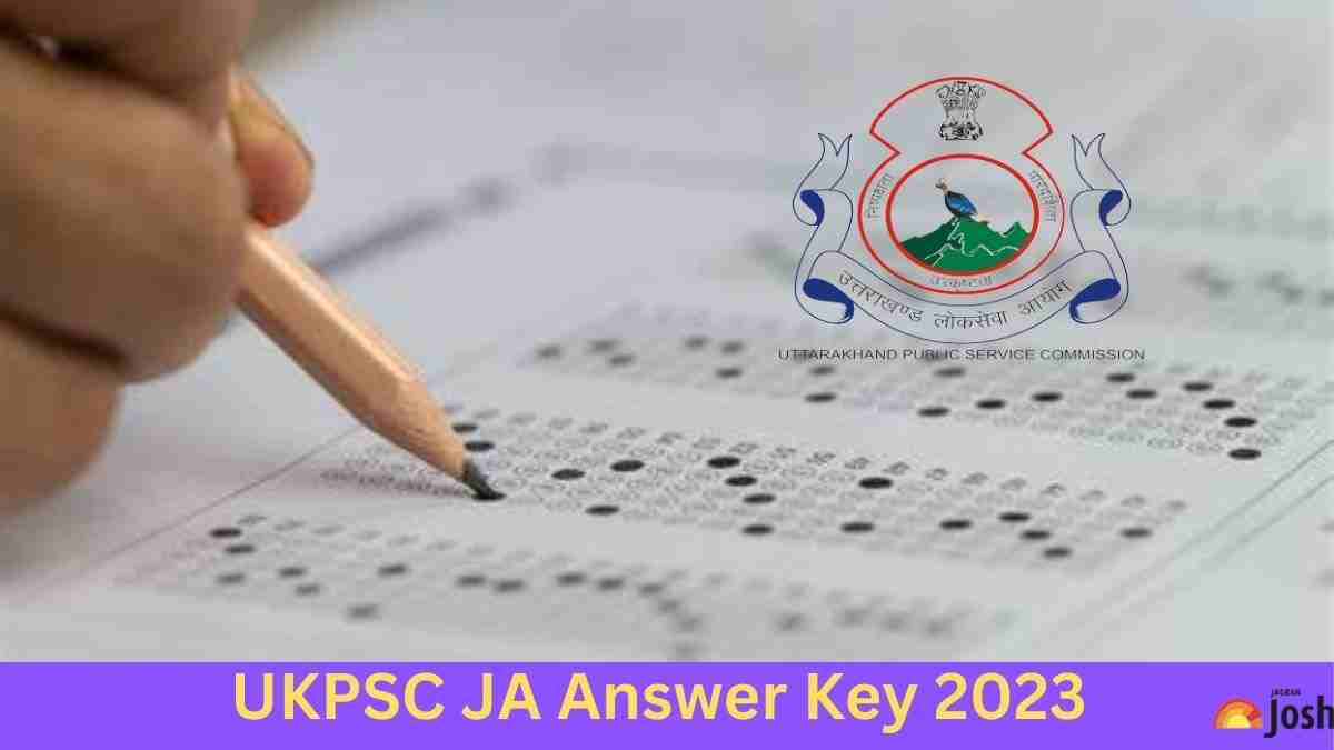 UKPSC JUNIOR ASSISTANT ANSWER KEY 2023 OUT