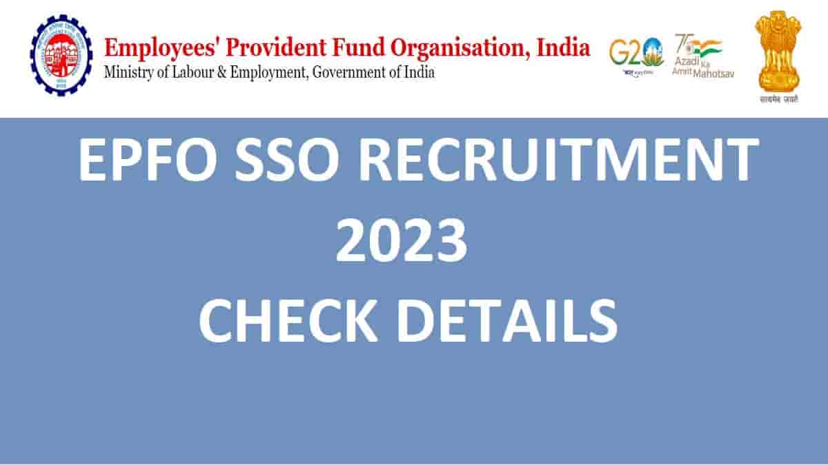 EPFO SSA Recruitment 2023 
