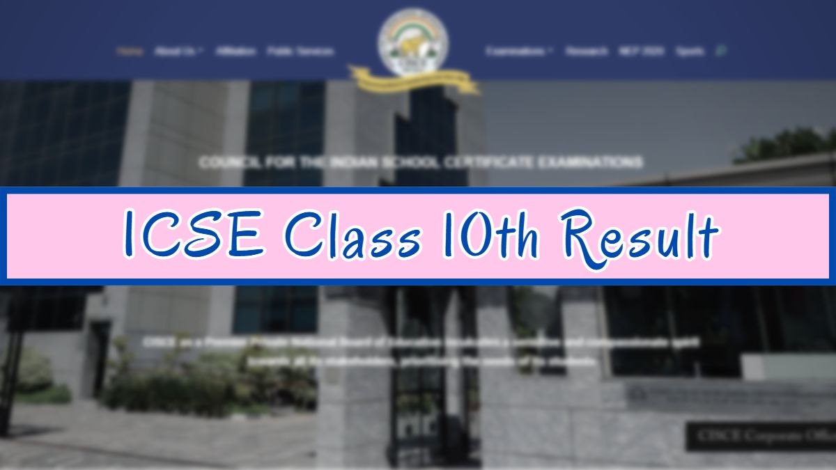 Get here latest updates and news for ICSE Class 10th Result 2023