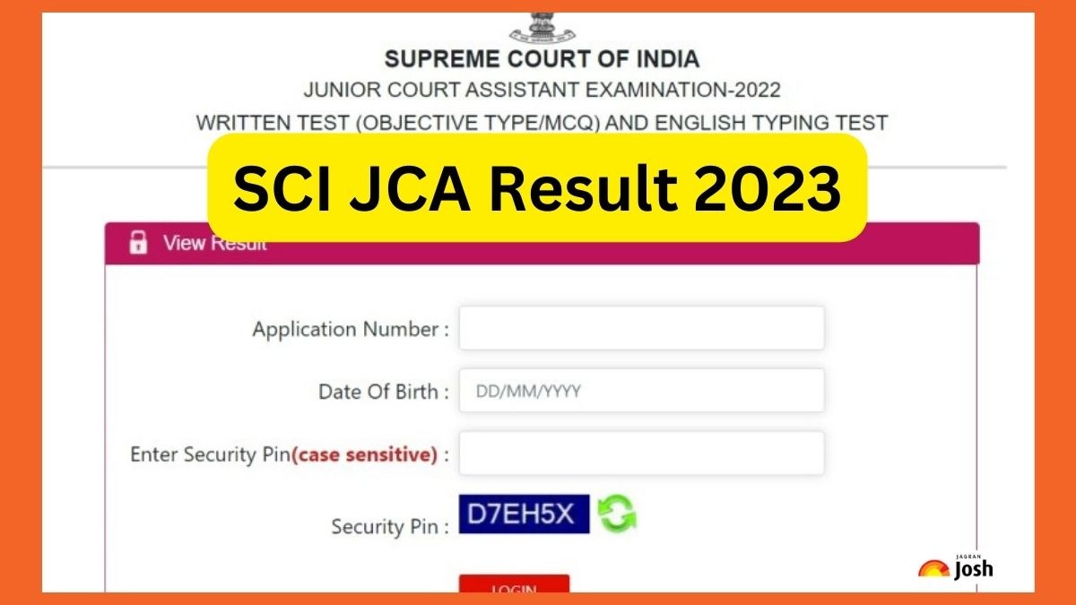 SCI JCA Result 2023