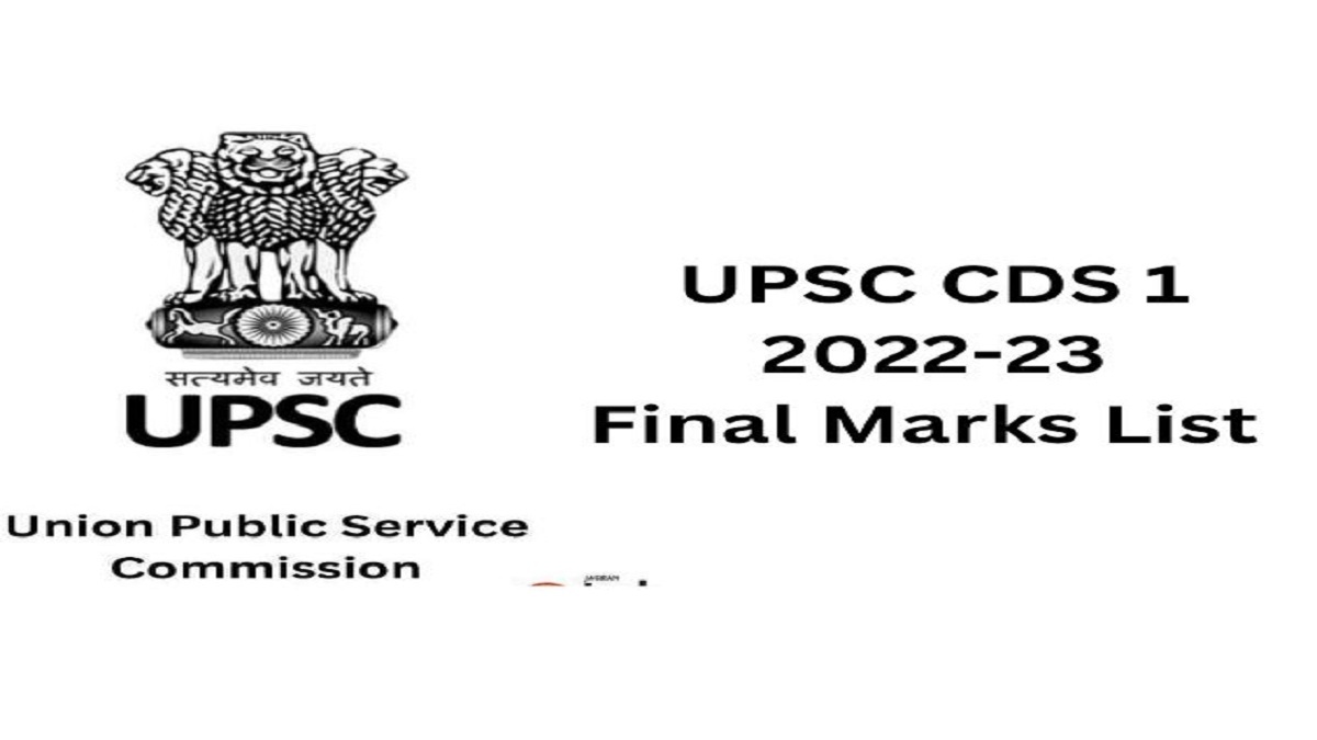 UPSC CDS 1 2022-23 Final Marks List 