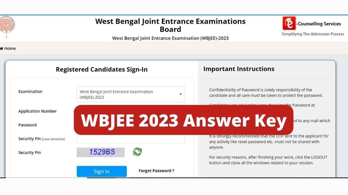 WBJEE Answer Key 2023 OUT