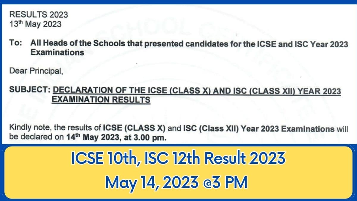 Check ICSE Class 10th Result 2023