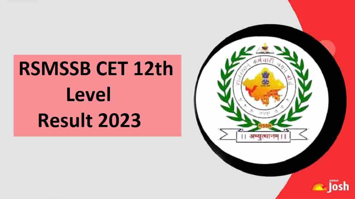 RSMSSB CET 12th Level Result 2023