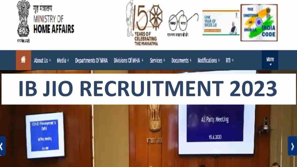 IB JIO Technical Recruitment 2023