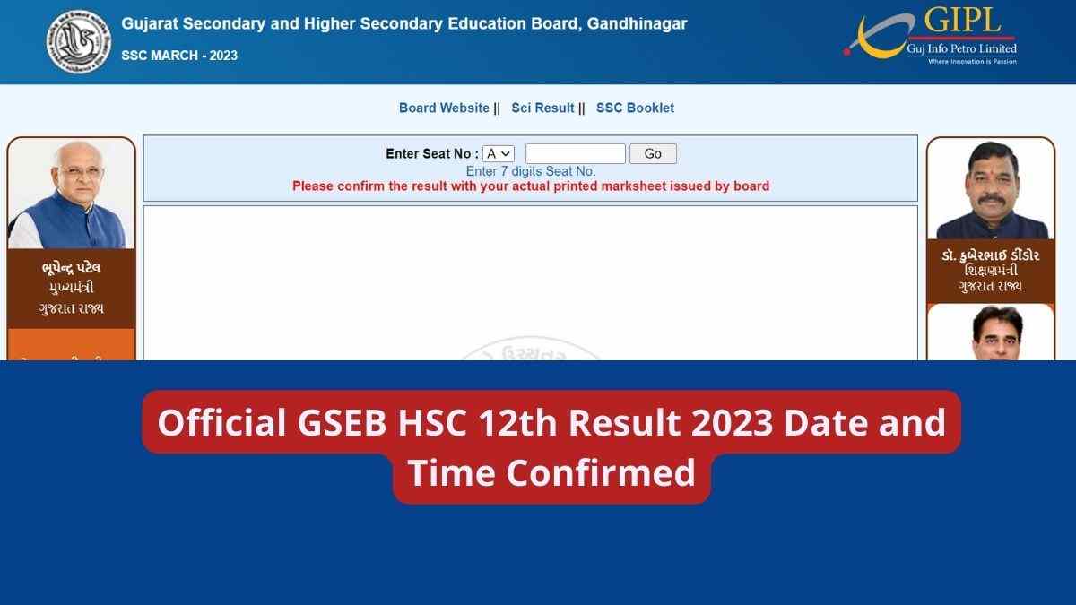 Official GSEB HSC 12th Result 2023 Date and Time Confirmed